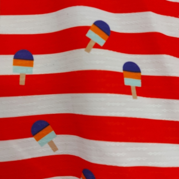 Kling red and white stripe icecream fit and flare dress - Picture 10 of 10